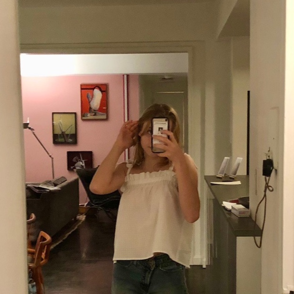 WHITE AIRY TIE BLOUSE